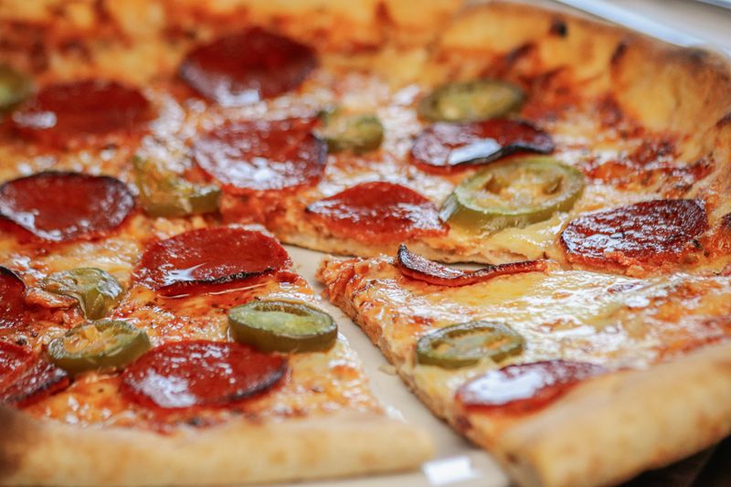 Pepperoni thin crust pizza giordanos